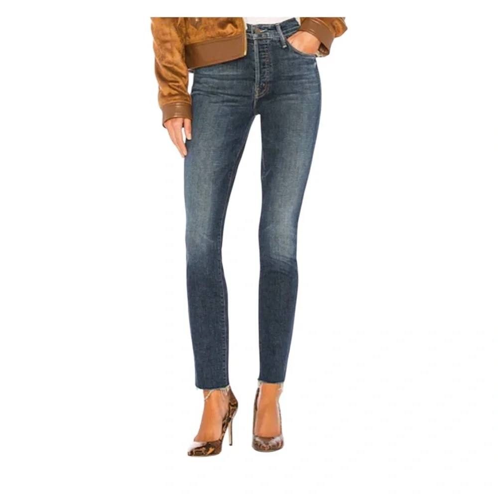 MOTHER The Stunner Fray Jeans 27 Blue